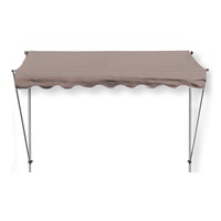 GRASEKAMP Klemmmarkise Ontario 255x130cm Taupe Balkonmarkise höhenverstellbar von 200cm-320cm
