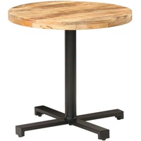 VidaXL Bistrotisch Rund Ø80x75 cm Raues Mangoholz