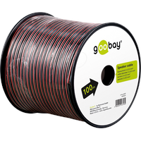 Goobay Lautsprecherkabel rot;schwarz CU 100 m Spule, Querschnitt 2
