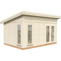 Palmako Holz-Gartenhaus Natur Flachdach Unbehandelt 502 cm x 330