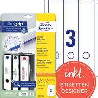 Avery Zweckform Ordneretiketten L6059-25 Weiß 59 x 297 mm