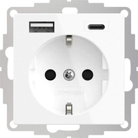 2USB 2U-449511 1fach Schutzkontakt-Steckdose mit USB-Ladeausgang,