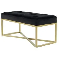 Kayoom Hockerbank schwarz Gold,