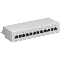 Goobay CAT 6 Patch Panel 12 Port Grau