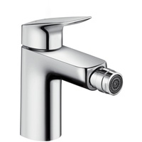 Hansgrohe Logis Einhebel-Bidetarmatur, Komfort-Höhe 100mm mit Zugstangen-Ablaufgarnitur, Chrom