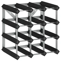 VidaXL Weinregal für 12 Flaschen Schwarz Massivholz Kiefer