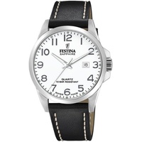 Festina Uhr Für Herren F20025/1 Swiss Made Silber Edelstahl