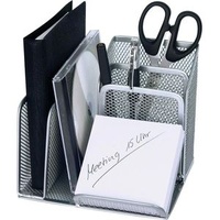 Wedo Schreibtisch-Organizer Mesh 65554, silber