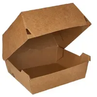 Papstar 80 Burgerboxen, Pappe braun "100% Fair" groß