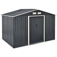 [en.casa] Gartenschuppen 277x191x192cm Stahlblech mit Satteldach