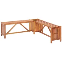 VidaXL Garten-Eckbank mit Pflanzkübel 117×117×40 cm Massivholz Akazie
