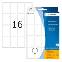 Herma Universaletiketten 2450 Weiß 25,0 x 40,0 mm 32