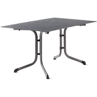 Sieger Klapptisch Polytec (HPL) 120x80 cm, Eisengrau/Beton Hell