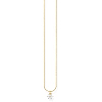 Thomas Sabo Damen Kette Gold Blume weiße Steine 925