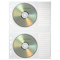 SOENNECKEN CD/DVD Hülle 1612 für 2CDs transparent 5 St./Pack.