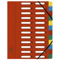 Exacompta Ordnungsmappe Harmonika 55245E DIN A4 24Fächer rot