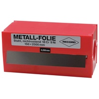 Record Metallfolie D.0,025mm VA 1.4301 L.2500mm B.150mm