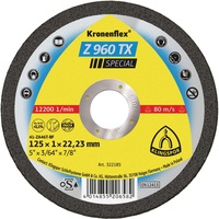 KLINGSPOR Trennscheibe Z 960 TX D125x1mm ger.INOX Bohr.22,23mm Klingspor