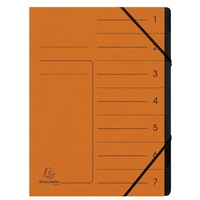 Exacompta Ordnungsmappe 540704E DIN A4 7Fächer Karton orange