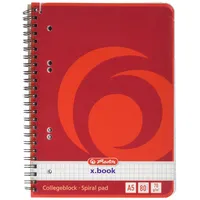Herlitz Collegeblock A5 kariert Rot