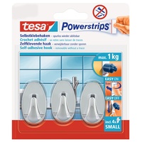 Tesa Powerstrips Haken Small Oval Chrom