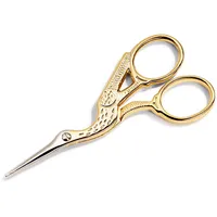Prym Stickschere Storch 9 cm vergoldet, Stahl, Gold