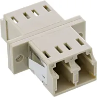 InLine LWL Kupplung, Duplex LC/LC, multimode, beige, Keramik-Hülse, zum