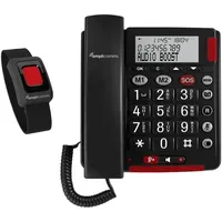 Amplicomms BigTel 50 Alarm Plus Analoges Telefon Anrufer-Identifikation Dunkles
