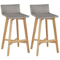 VidaXL Barhocker 2 Stk. Massivholz Akazie
