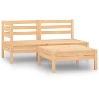 VidaXL Garten-Lounge-Set 3-tlg. braun