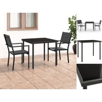 VidaXL 3-tlg. Garten-Essgruppe Stahl