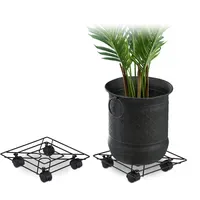 Relaxdays Pflanzenroller eckig 2er Set 28 x 28 cm