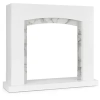 Klarstein Studio Frame II Kamingehäuse MDF Marmordekoration