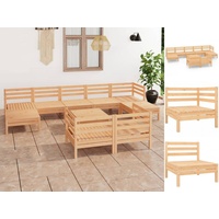 VidaXL Garten-Lounge-Set 10-tlg. Kiefer braun