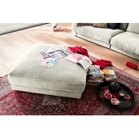 KAWOLA Big Hocker MADELINE Polsterhocker Cord cremeweiß
