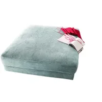 KAWOLA Hocker MADELINE Polsterhocker Cord blau