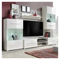 VidaXL TV-Schrank mit LED-Beleuchtung Weiß
