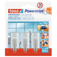 Tesa POWERSTRIPS® Klebehaken Small Trend Chrom (matt) Inhalt: 3St.