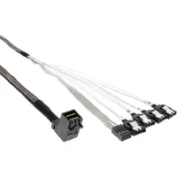 InLine Mini SAS HD Kabel, SFF-8643 gewinkelt zu 4x