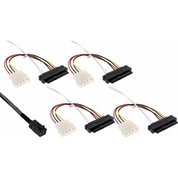 InLine Mini SAS HD Kabel, SFF-8643 zu 4x SFF-8482