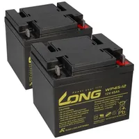 KungLong 2x Kung Long Akku 12V 45Ah Pb Batterie