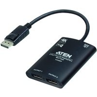 ATEN VS92DP Video-Verteiler (Splitter), Audio Adapter, Schwarz