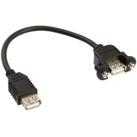 InLine USB 2.0 Adapterkabel, Buchse A auf Einbaubuchse A,