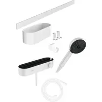 Hansgrohe WallStoris Bundle Duschkopf 105 3 Strahlarten weiß 24250700