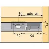Hettich Schiebetürbeschlag STB 11 2-türig Komplett-Set DIN L/R