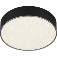 Briloner LED Deckenleuchte Flame Star schwarz Ø 15,7 cm