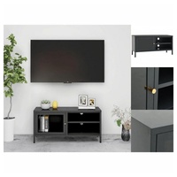 VidaXL TV-Schrank Anthrazit 90x30x44 cm Stahl und Glas