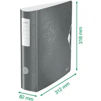 Leitz Ordner Active Wow 180° A4 80mm Polyfoam sortiert