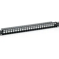Equip Patchpanel Cat6 19" schwarz, 24-Port, 1HE (769124)