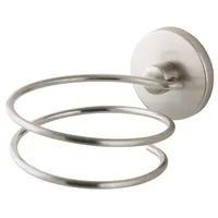 Fackelmann Haartrockner-Halter FUSION, vernickelter Fönhalter, Wandhalter (Farbe: Silber), Menge: